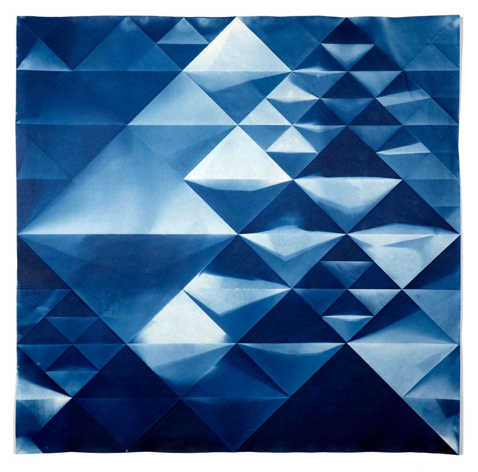Fritz Horstman, Folded Cyanotype 206, 2023