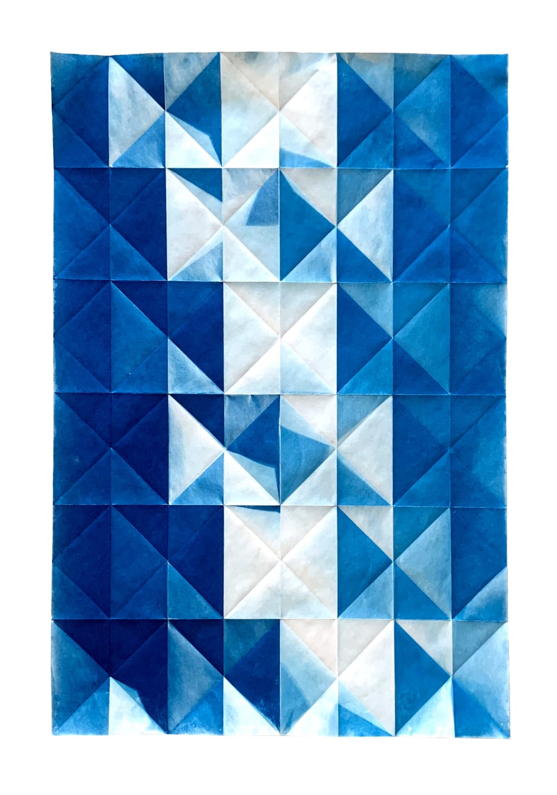 Fritz Horstman, Folded Cyanotype 74, 2020