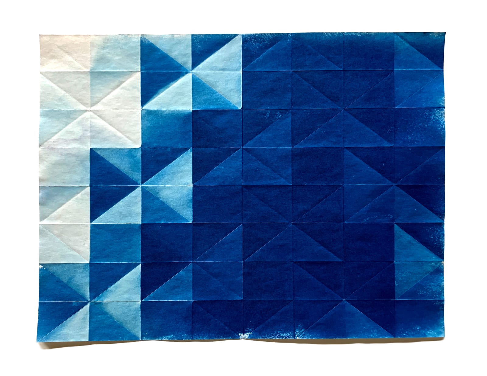 Fritz Horstman, Folded Cyanotype 54, 2020