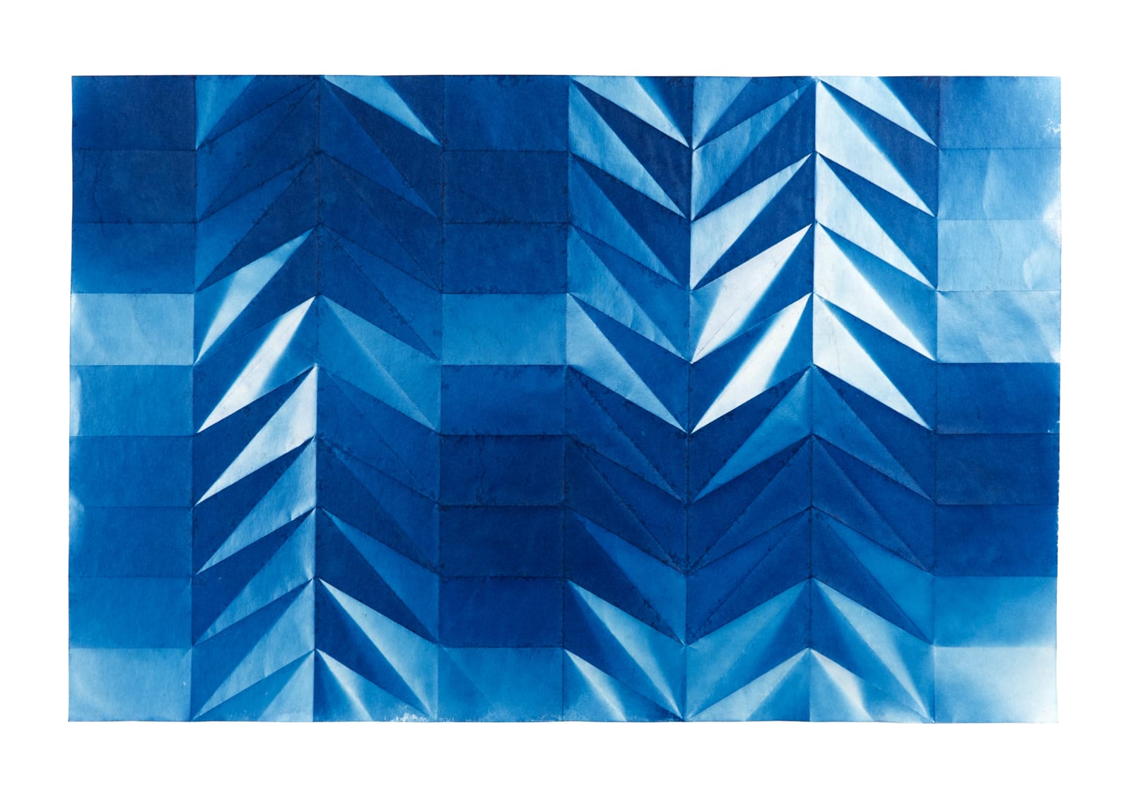 Fritz Horstman, Folded Cyanotype 249, 2023