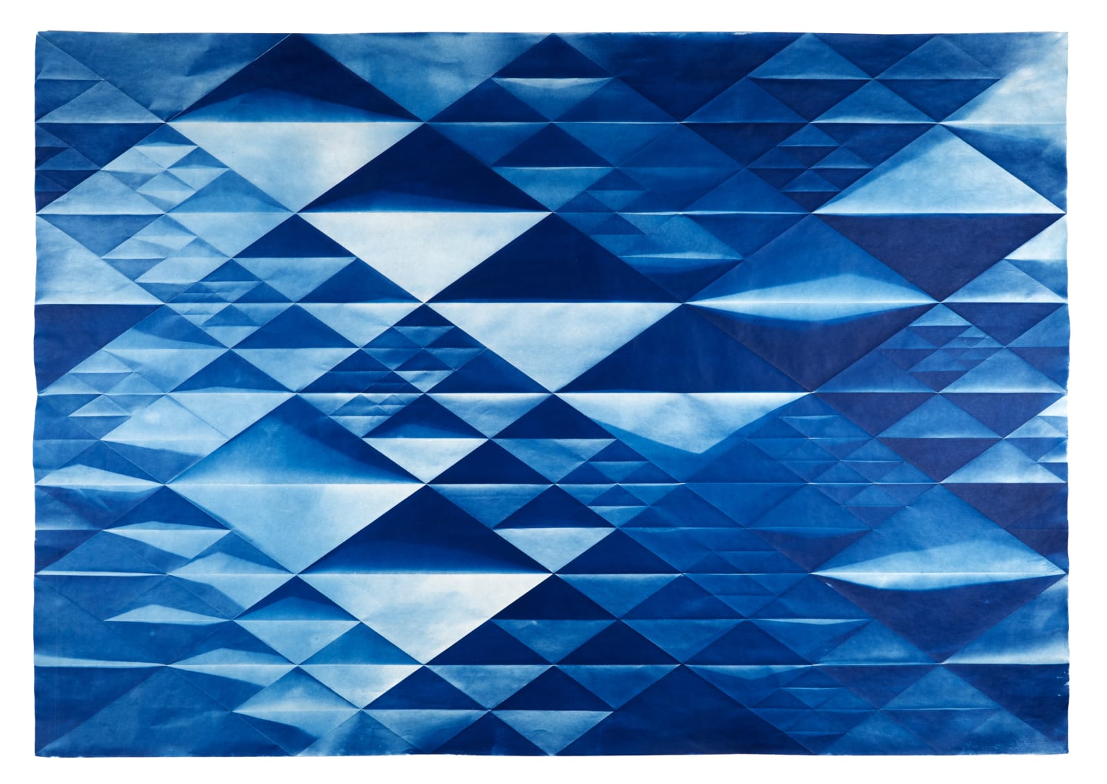Fritz Horstman, Folded Cyanotype 166, 2023
