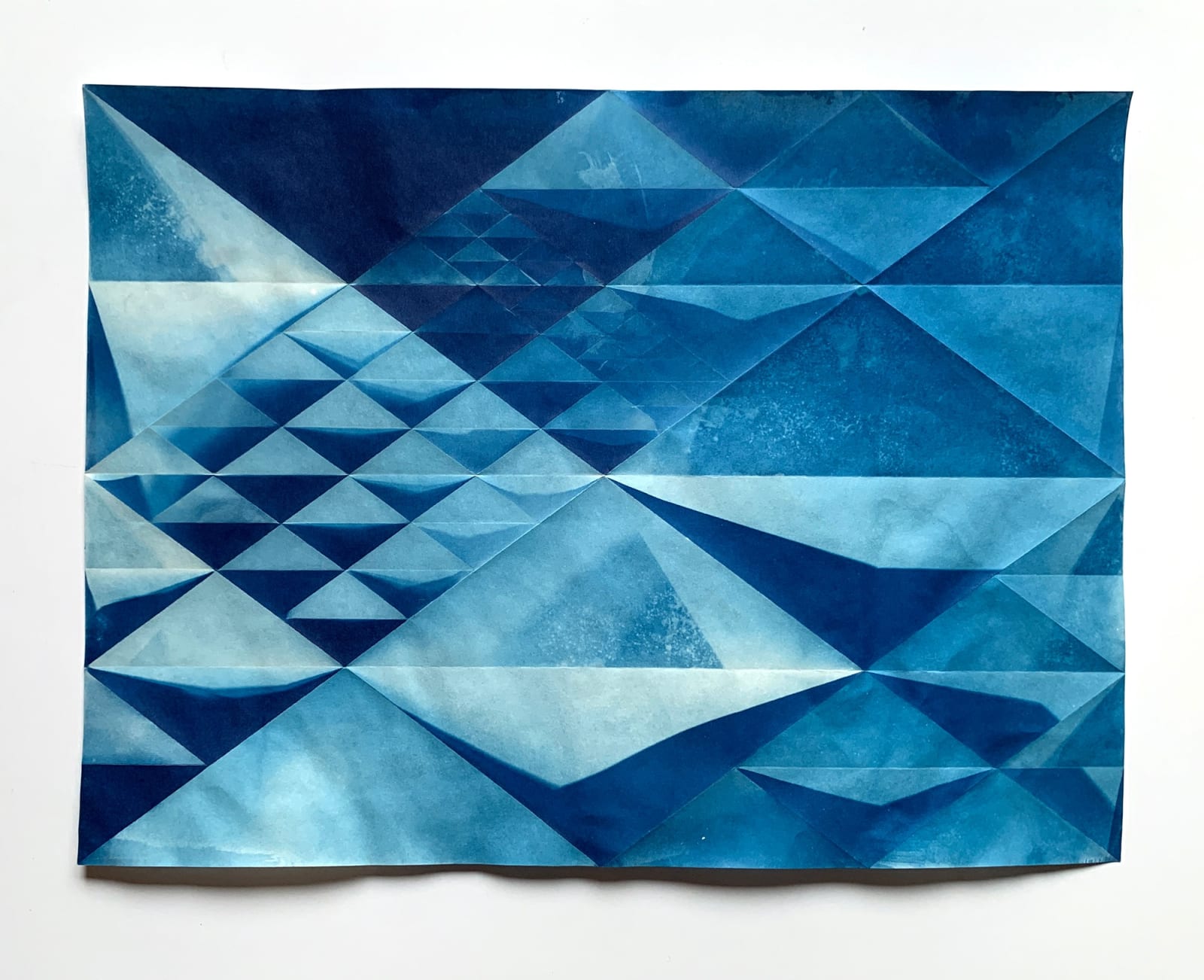 Fritz Horstman, Folded Cyanotype 202, 2022