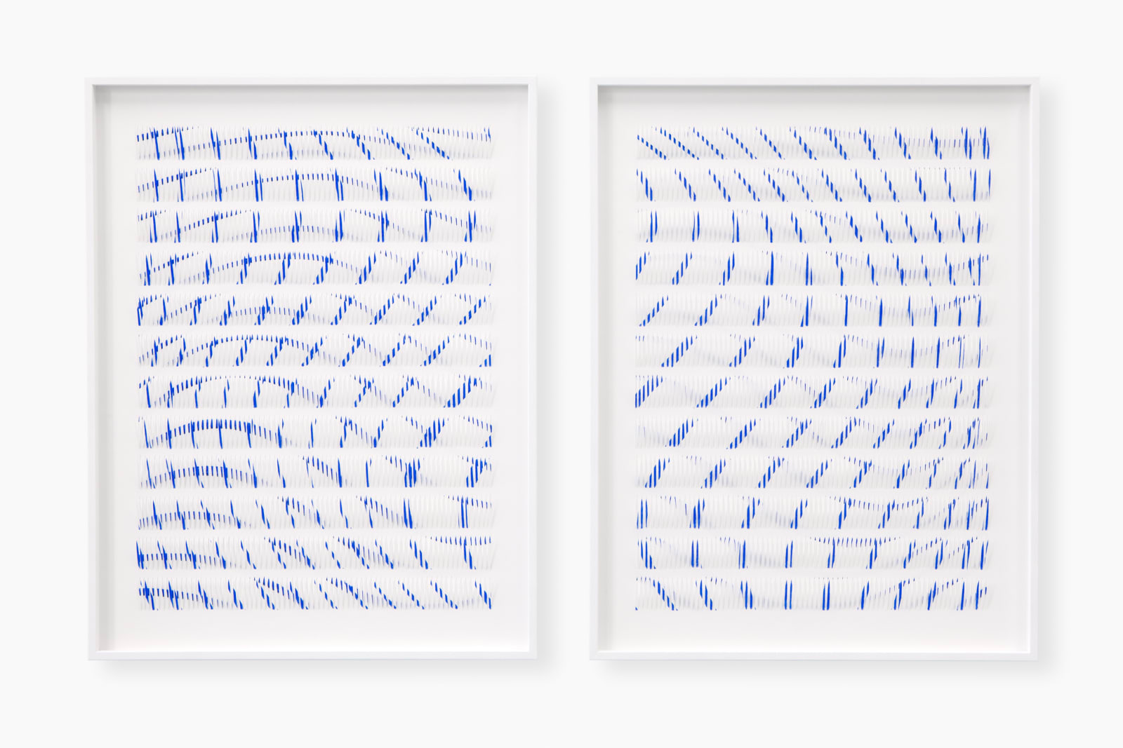 Zaida Oenema, Line Series VI and VII (Intersected) - diptych, 2024