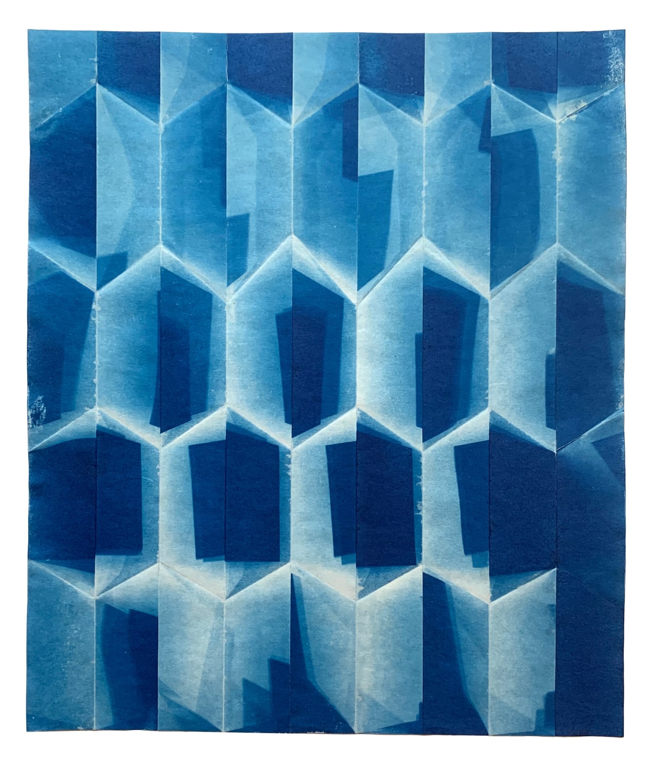 Fritz Horstman, Folded Cyanotype 154, 2021-23