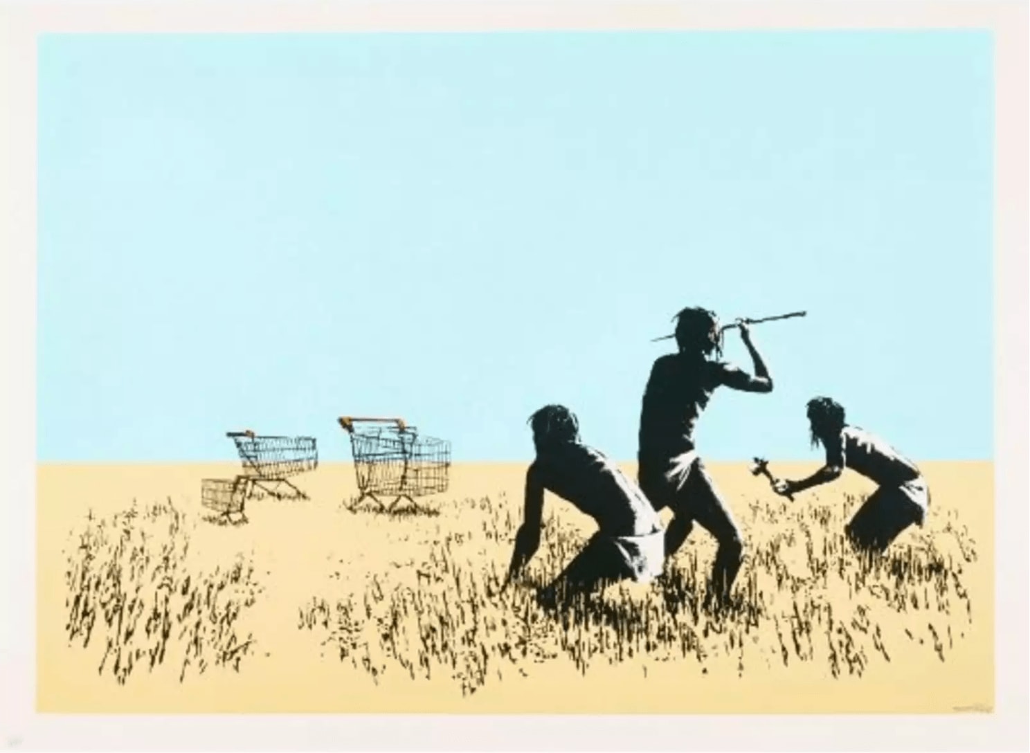 Banksy, Trolleys Colour (Signed)