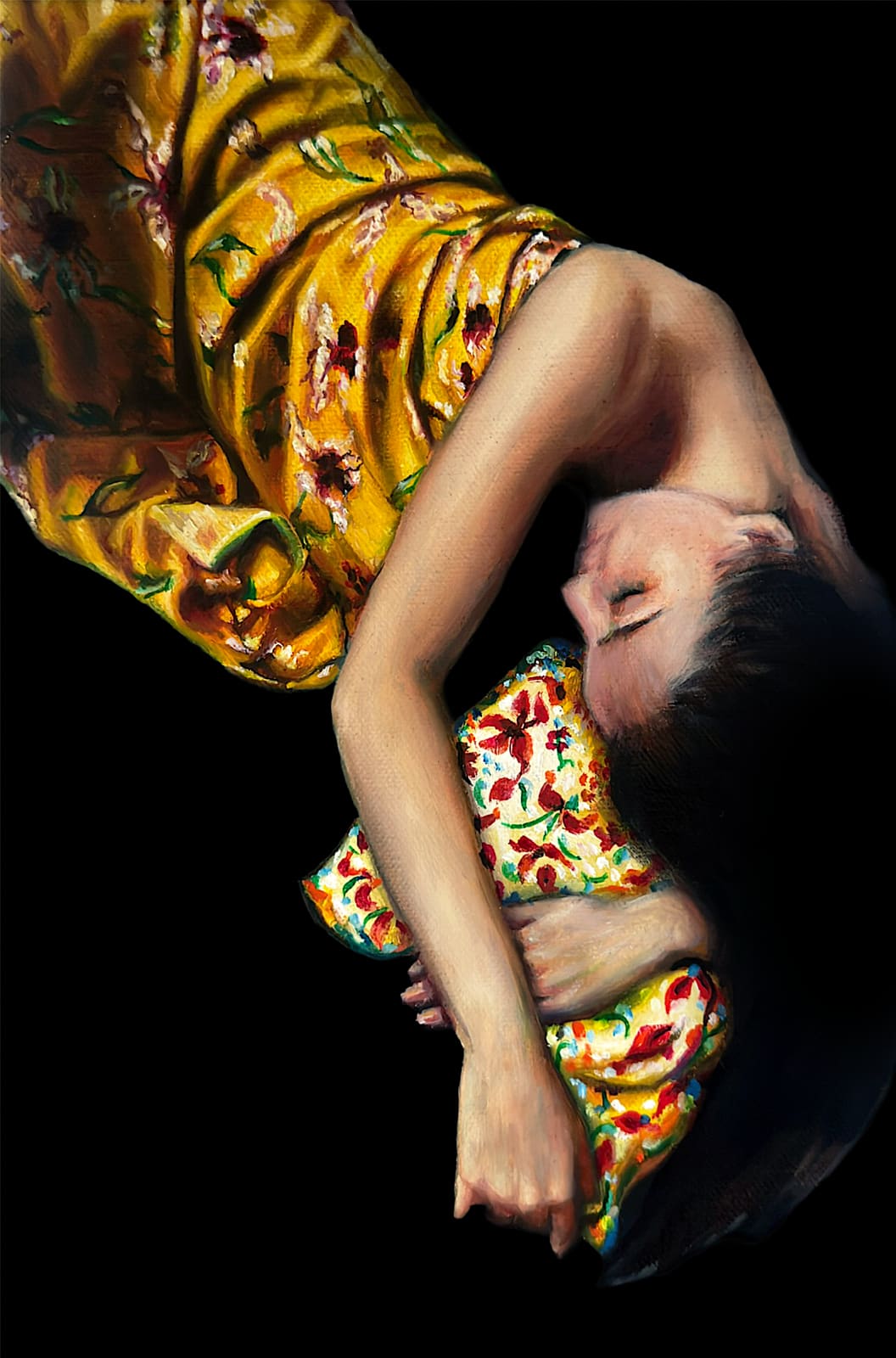 Nicola Higgins, Mini golden floral fabric, 2026