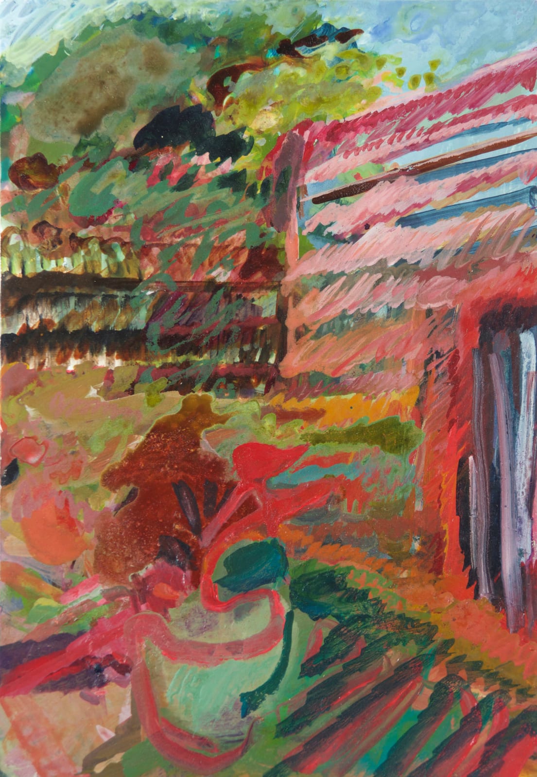 Stephanie Eather, Sitting on the pavers at Panorama Drive, 2026