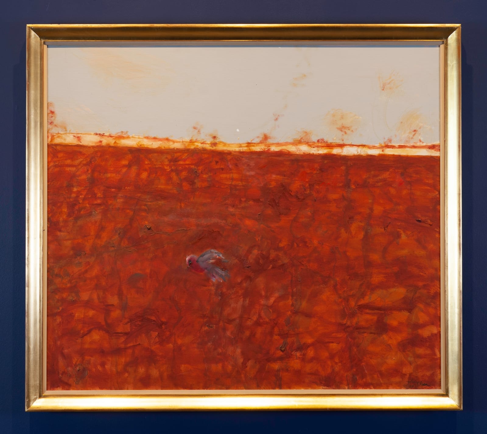 John Olsen, Galah and Moon, Central Australia, 2009
