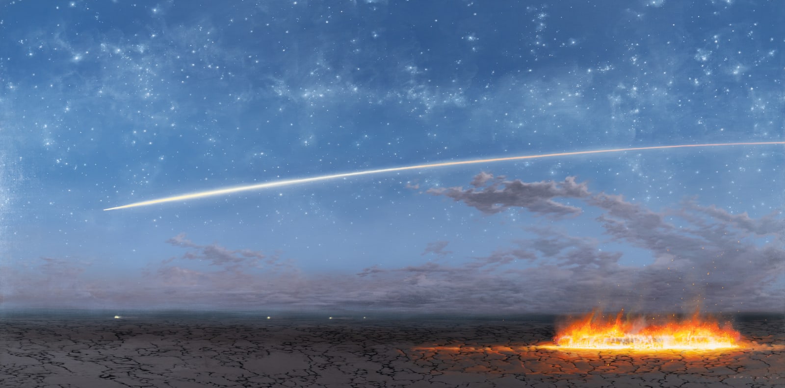 Tim Storrier, The Night Run (Star Trail), 2007