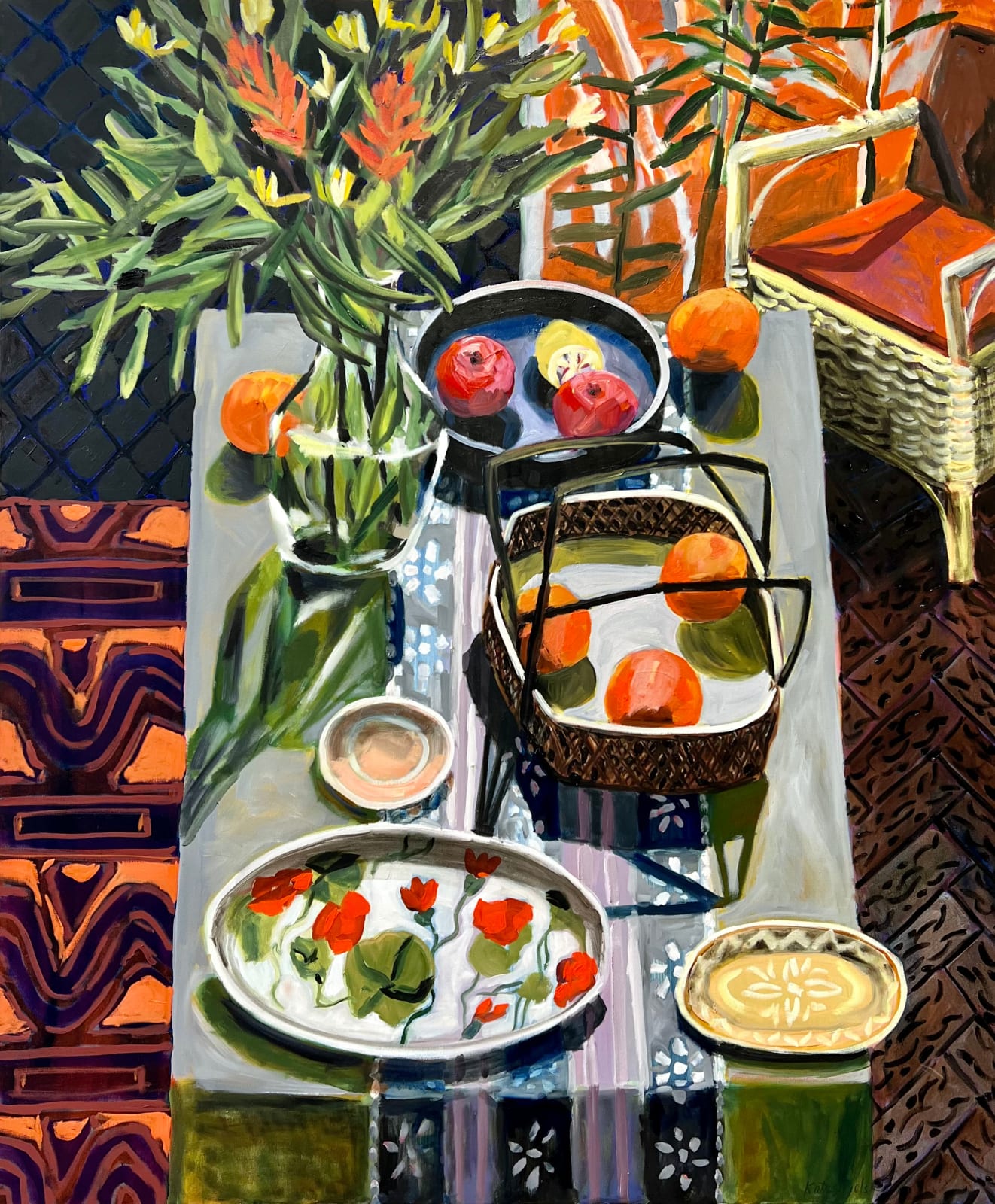 Kate Nielsen, Still life with Fruit Basket, 2023
