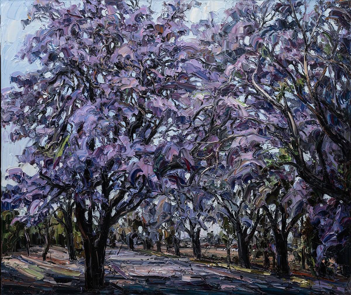 Jun Chen, Walk past the Jacaranda, 2022