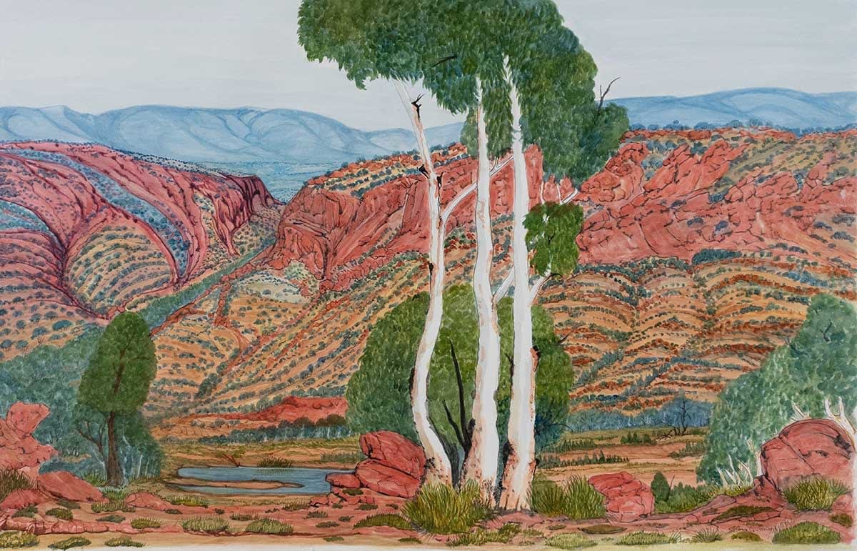 Selma Coulthard, Waterhole near the Old Tempe Downs Station 21-23, 2022