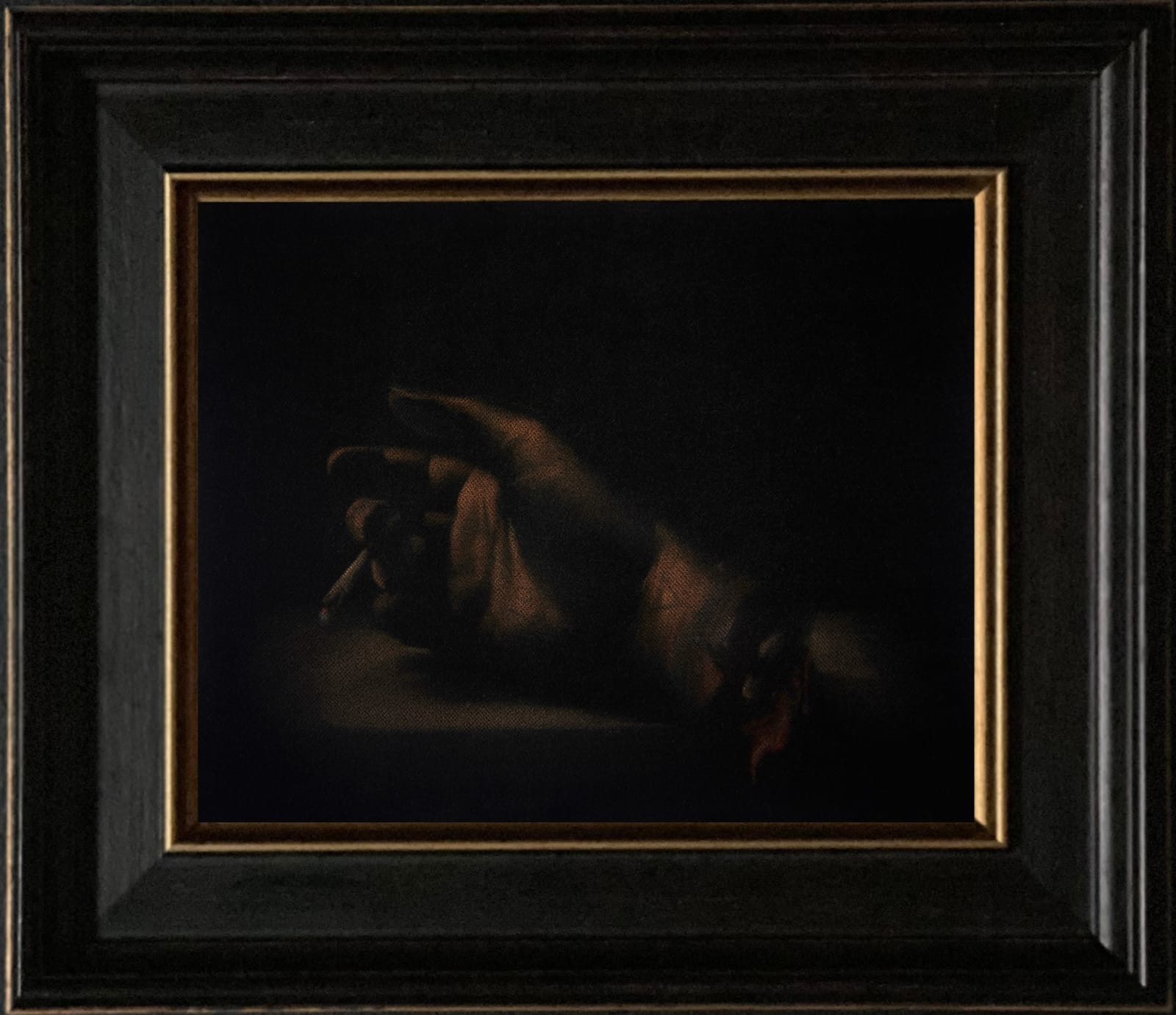 Leslie Rice, Fighting Fire with Fire (The Artist's Hand), 2021