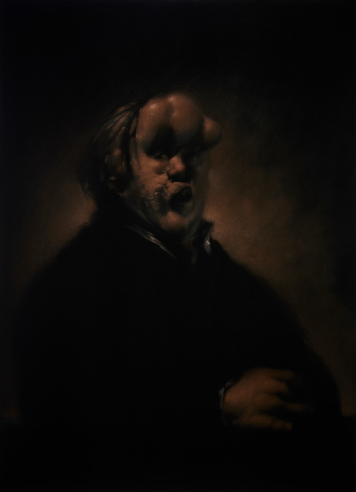 Leslie Rice, No Oil Painting (Portrait of Joseph merrick) , 2021