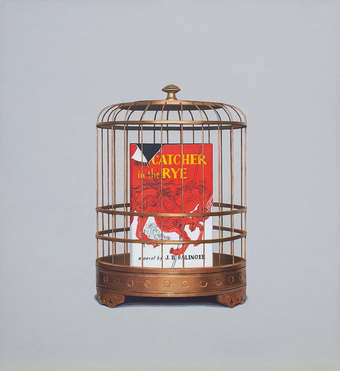 Jonathan Dalton, An old idea, no longer dangerous, in a fake gilded cage, 2023