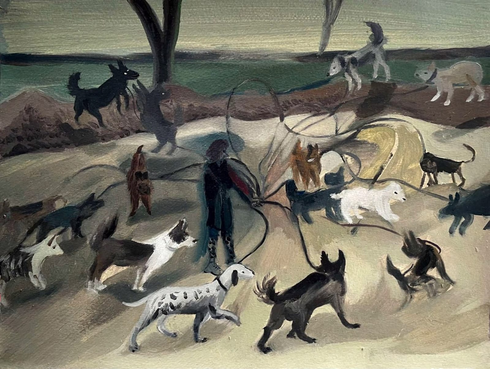 Xueqing Zhu 朱雪晴, Girls and Dogs 女孩和狗们, 2022