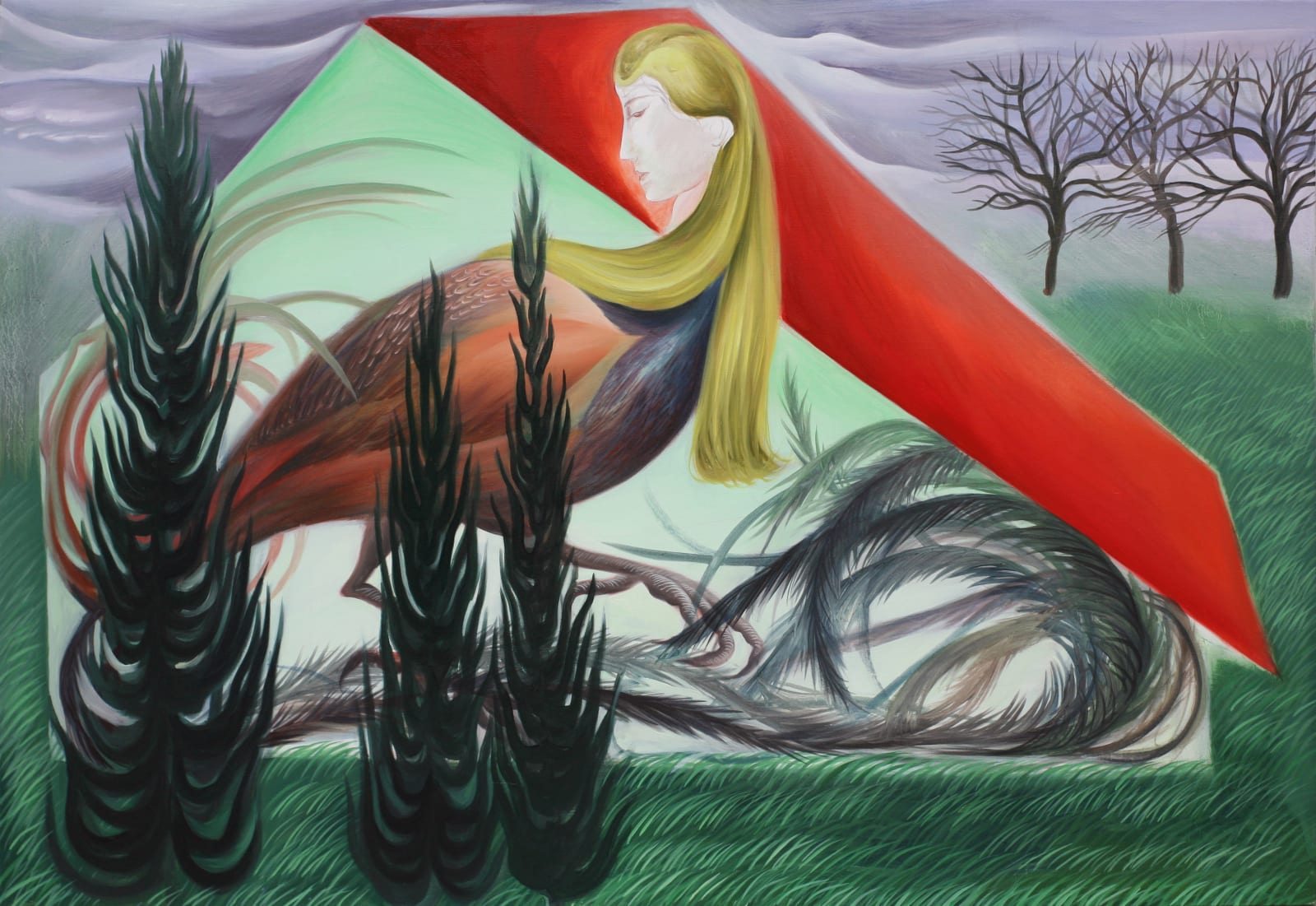 Xueqing Zhu 朱雪晴, What happened in the grass 2 草地里发生了什么 2, 2024