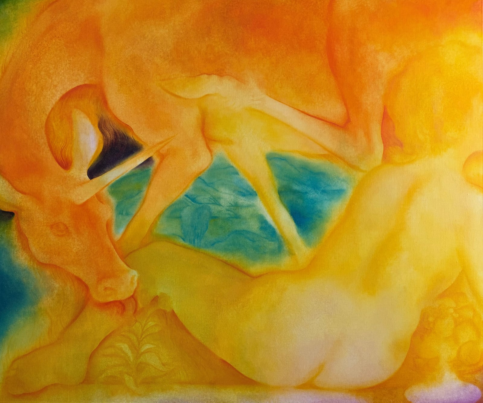 Yujian Guo 郭宇剑, Unicorn and child 独角兽与儿童, 2024