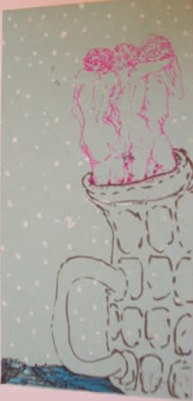 Sébastien Pignon Série des dessins-enveloppes crayon, feutre, aquarelle et encre sur papier 50 3/4 by 11 3/4 in.