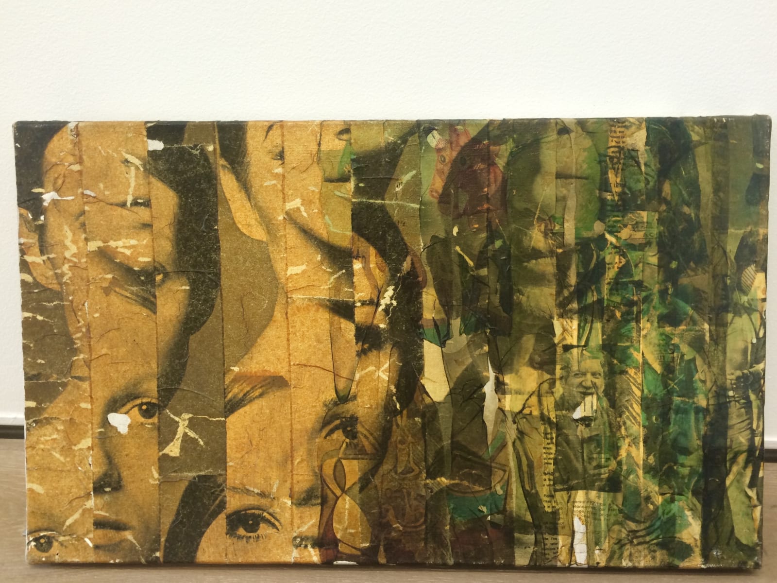 Gil Joseph Wolman Sans titre (Picasso) art scotch sur toile 33 x 55 cm