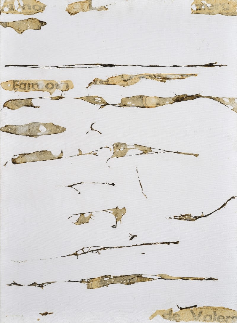 Gil Joseph Wolman Sans titre (De Valera) art scotch sur toile 81 x 60 cm