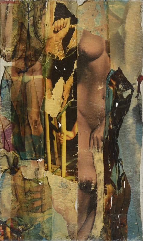 Gil Joseph Wolman Sans titre (Corps) art scotch sur toile 27,2 x 16 cm 13 by 16 in.