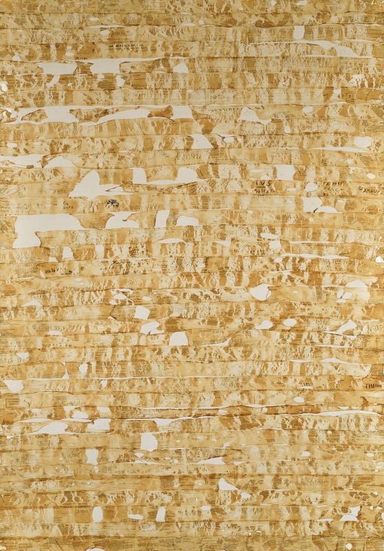 Gil Joseph Wolman Sans titre (Apollinaire) art scotch sur toile 162 x 114 cm