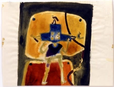 Francis Toledo Benda shini guchi (snake use as a grinstone) encre et aquarelle sur papier 30,8 x 24,2 cm (disponible) 30,8 x 24,2 cm (available)