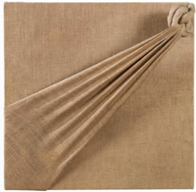 Jorge Eduardo Eielson Quipus 55T - 1 Toile pliée sur carton 50 x 50 cm 19 3/4 x 19 3/4 in