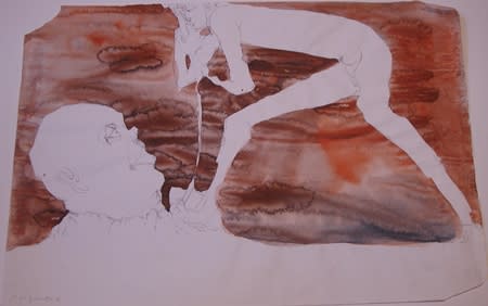 Sébastien Pignon Série des dessins-enveloppes crayon, feutre, aquarelle et encre sur papier 29,7 x 43,4 cm 15 3/4 by 12 1/2 in.