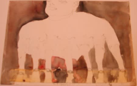 Sébastien Pignon Série des dessins enveloppes dessin au crayon, feutre, aquarelle et encre 12 x 17.7 cm