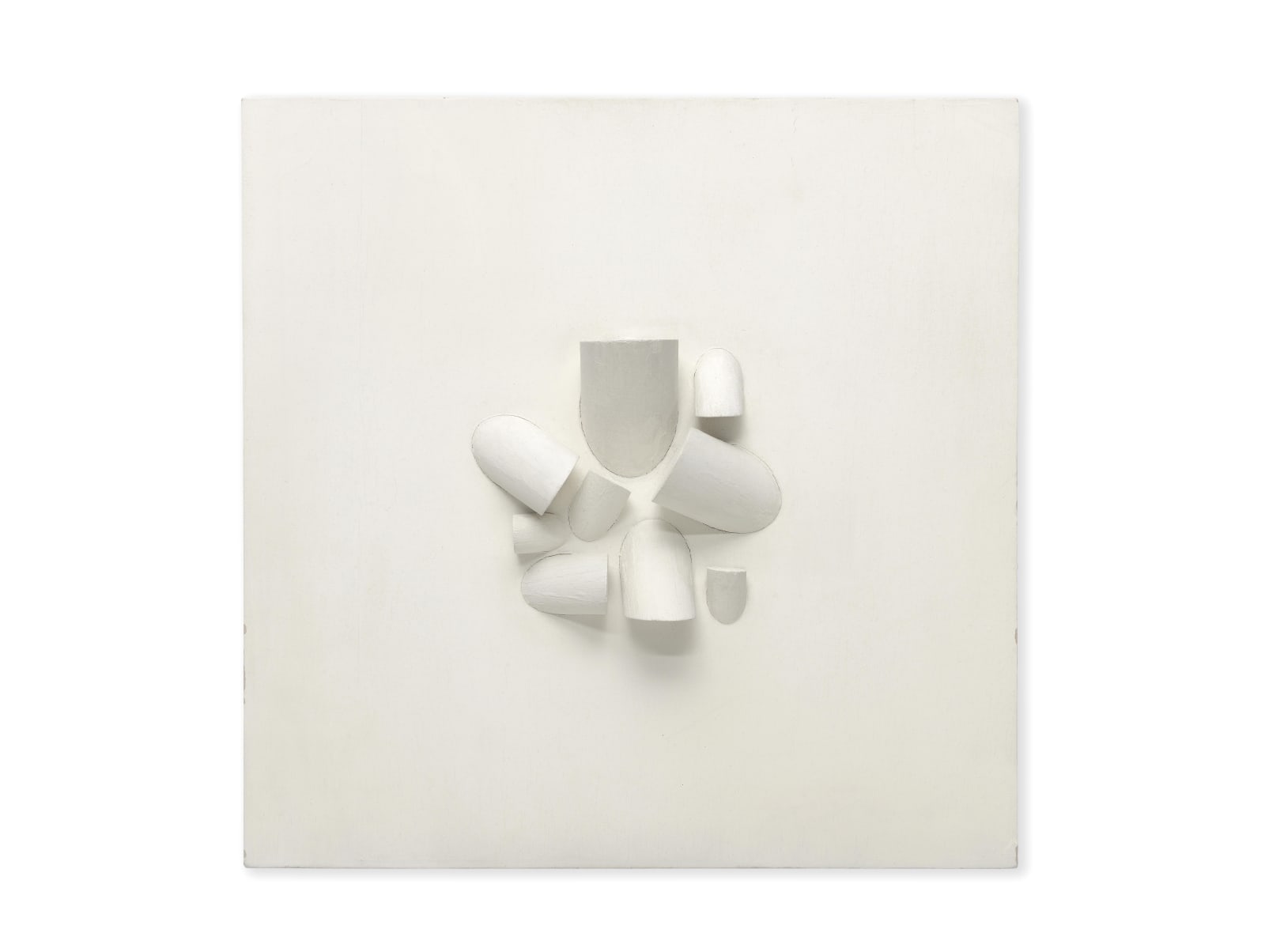 Sergio Camargo Untitled (Relief 205) bois peint 31 x 31,5 x 8 cm 12 3/16 x 12 3/8 x 3 1/8 in.