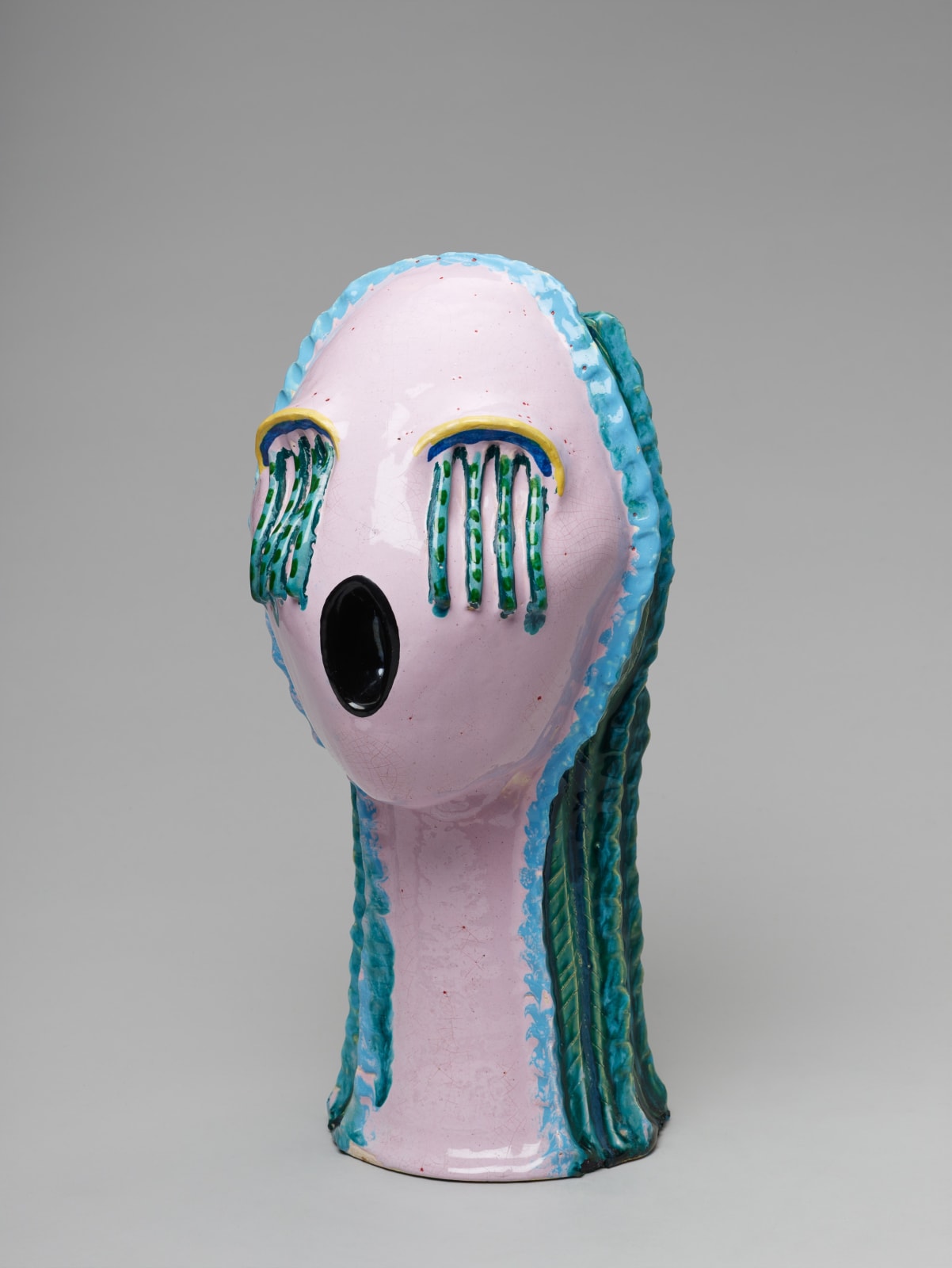 Kiki Kogelnik Sleepy Head Céramique vernis 45 x 17 x 17 cm 17 3/4 x 6 3/4 x 6 3/4 inches