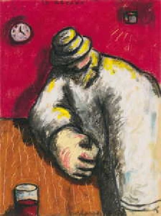 Jean Charles Blais En retard pastel sur carton 39,5 x 29,5 cm