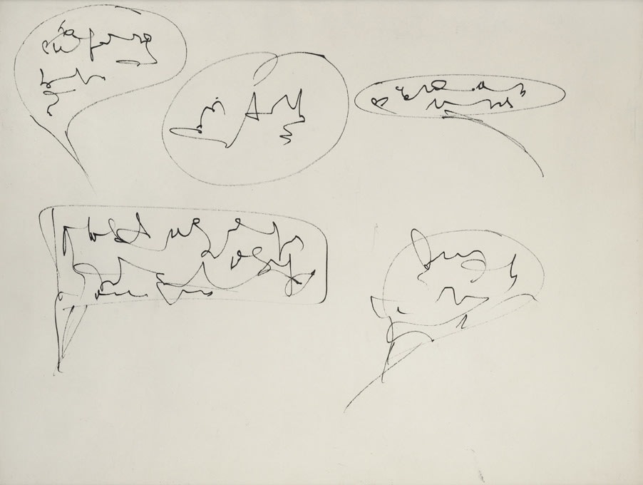Gil Joseph Wolman La bande à Canson encre de Chine 24 x 31 cm