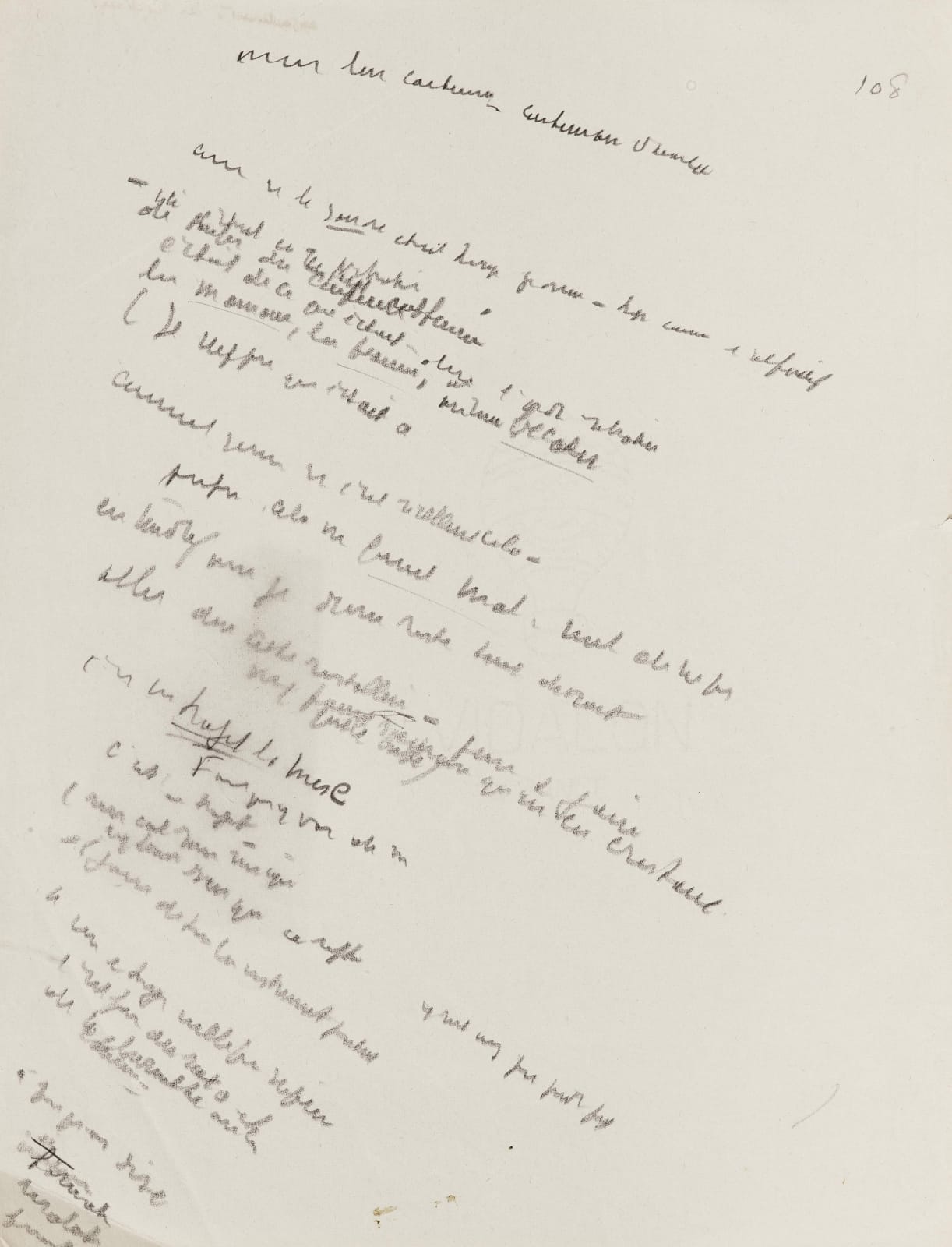 Henri Michaux, Ecriture mescalinienne pour misérable miracle [1955]., ca. 1955