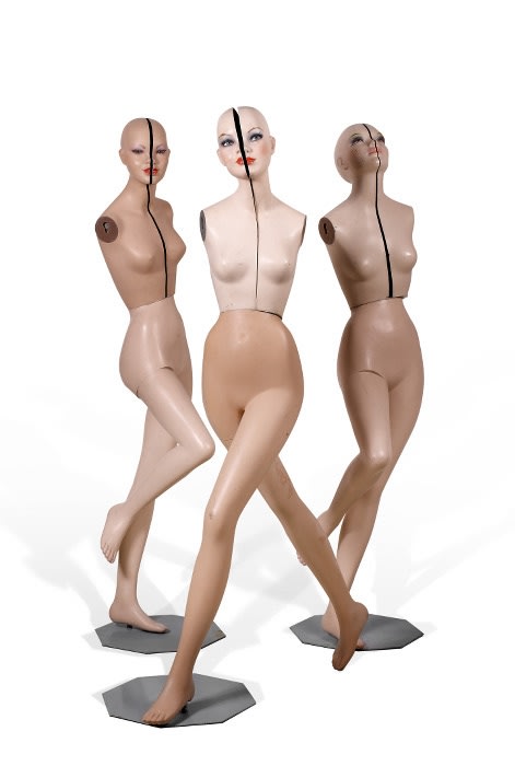 Gil Joseph Wolman Mannequins séparés mannequins de vitrine de mode séparés en deux hauteur : 170 cm (disponible) height : 170 cm (available)