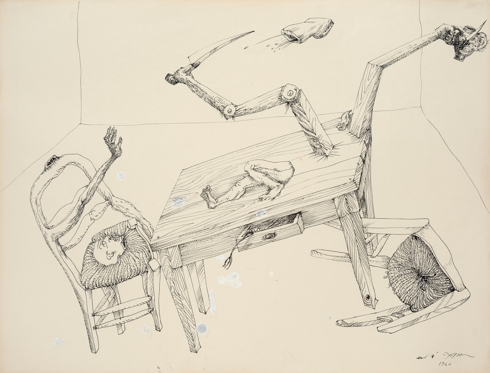 André Masson, Révolte dans la cuisine, 1940