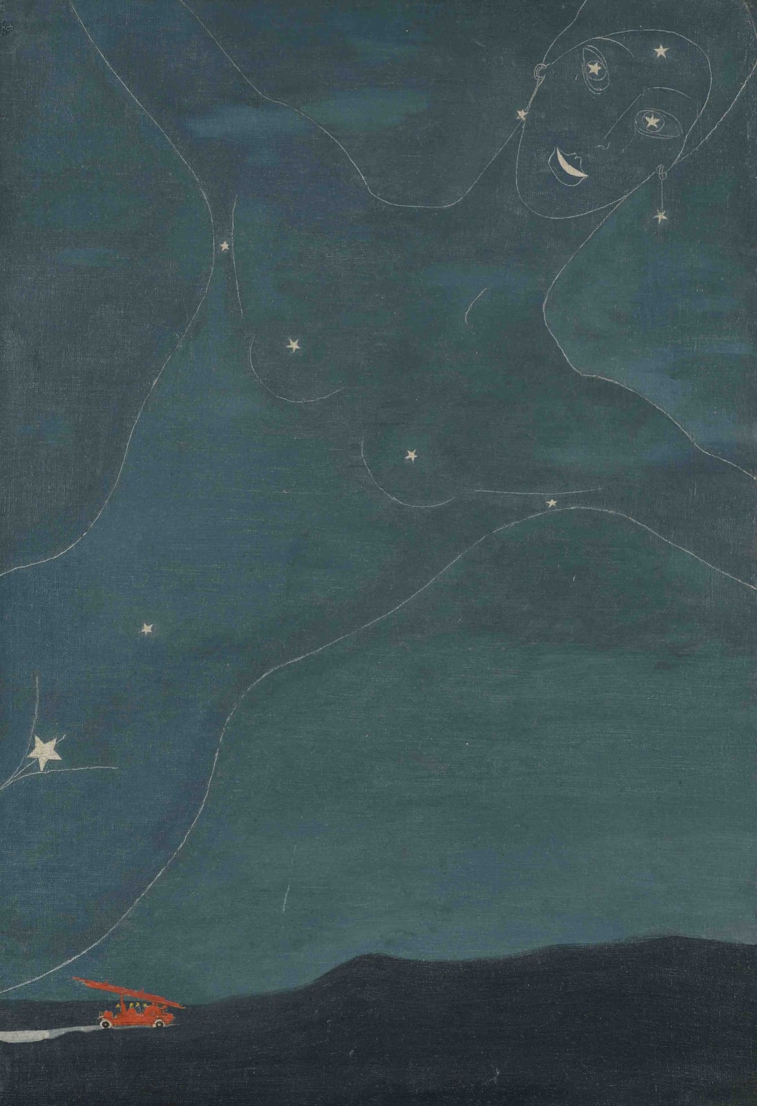 Georges Malkine Scandale huile sur toile 55 x 38 cm 22 x 15 1/4 inches