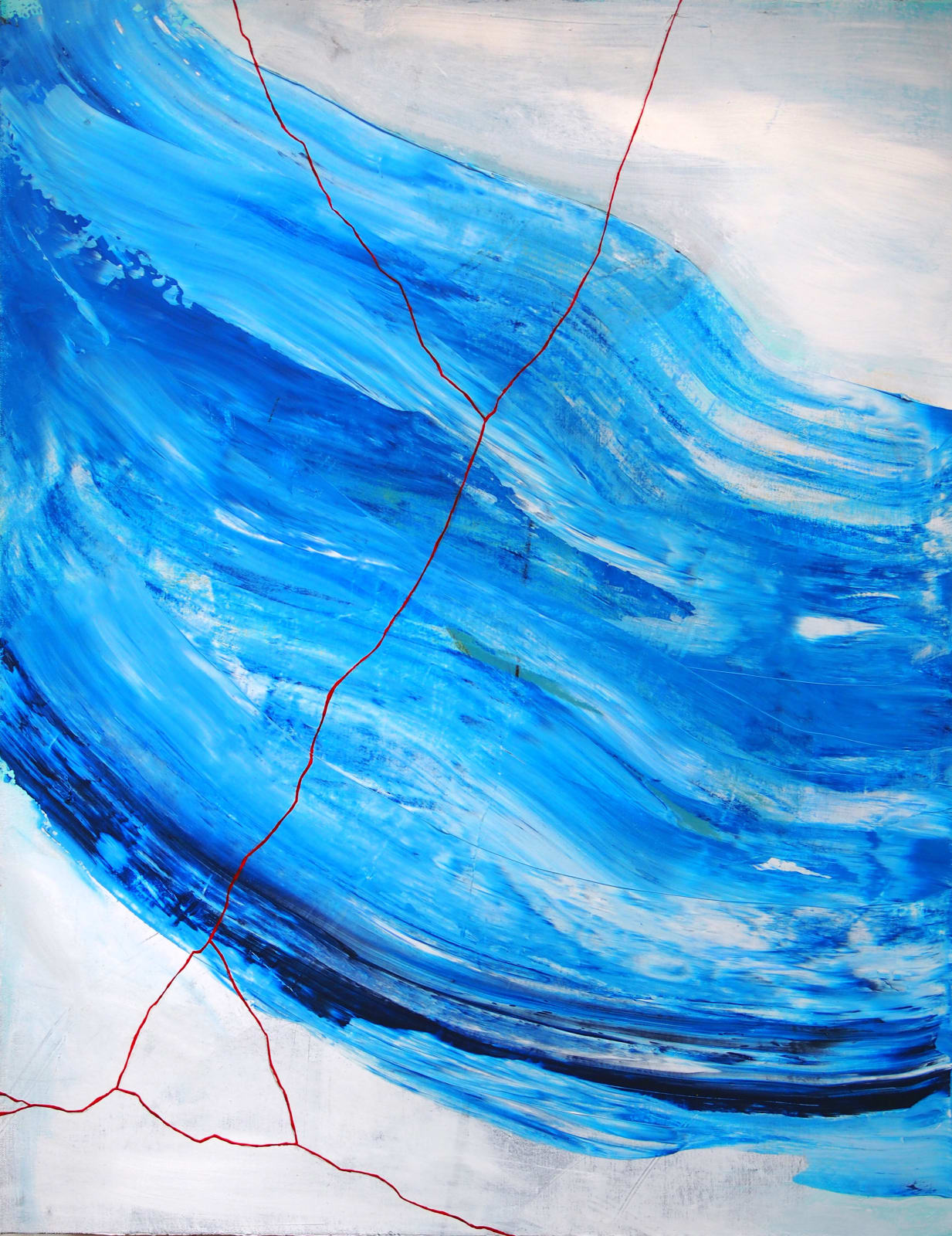 Jac Lahav, Wave Painting Red, 2019