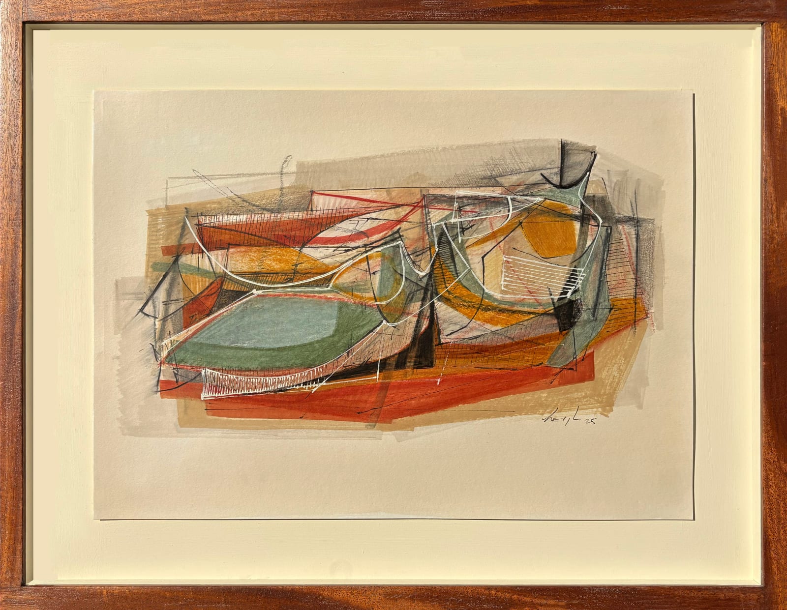 Leigh Davis, Reclining Figure on Chair with Red Blanket, 2025