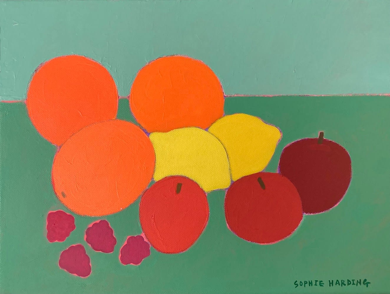 Sophie Harding, Oranges, Apples, Lemons and Raspberries, 2025