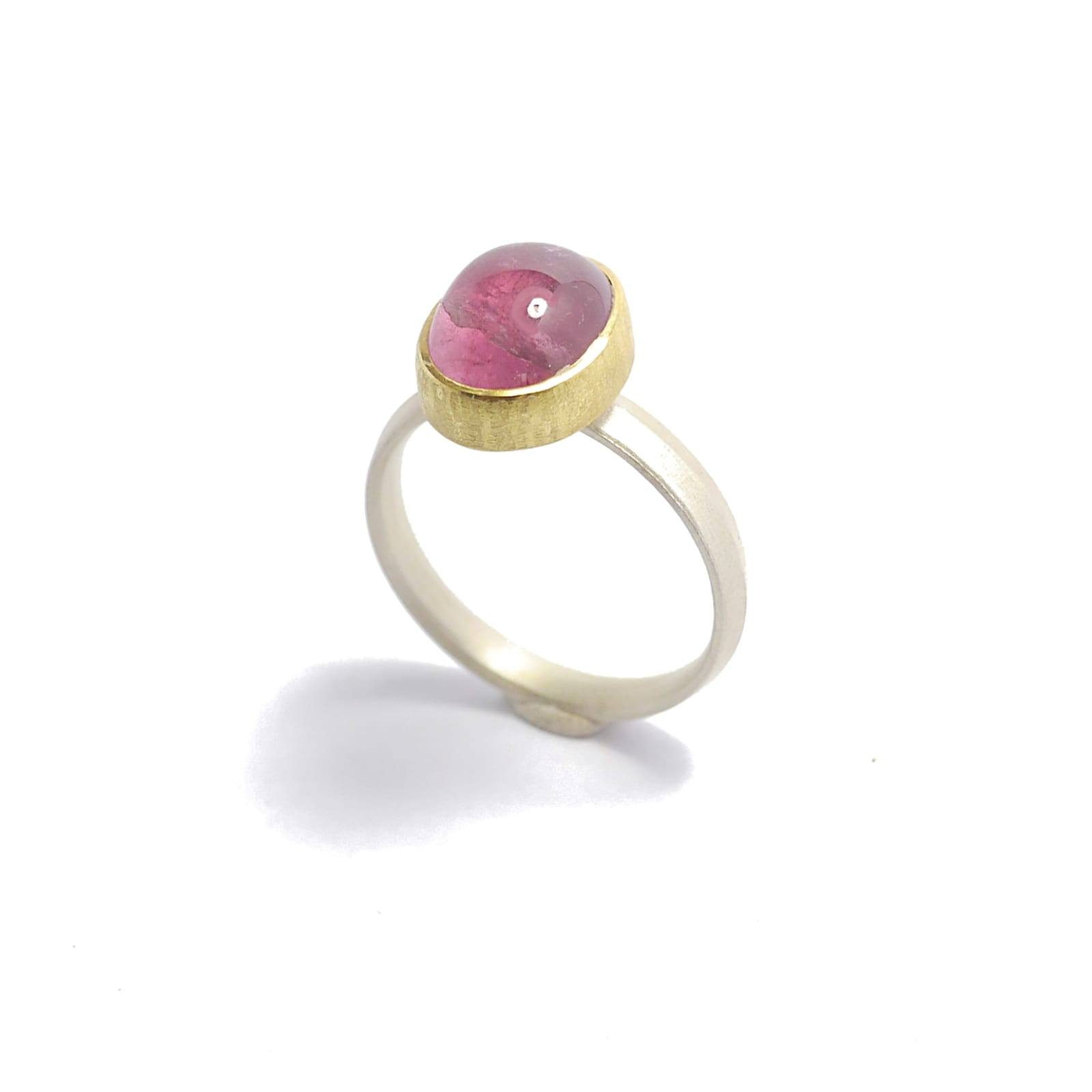 Sam Photic, Ring 18ct Gold, Silver and Pink Tourmaline