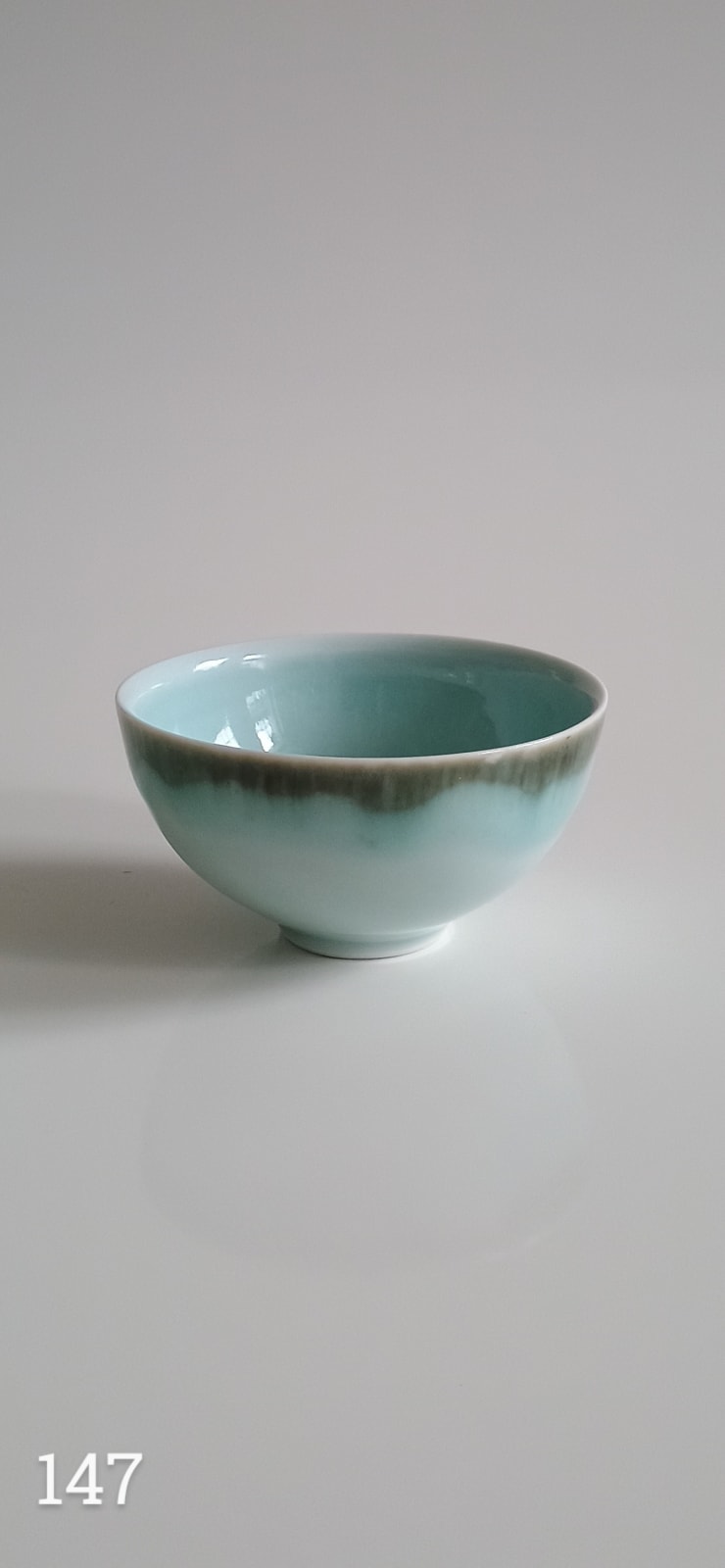 Chris Keenan, Celadon Bowl with Tenmoku Decoration (147), 2025