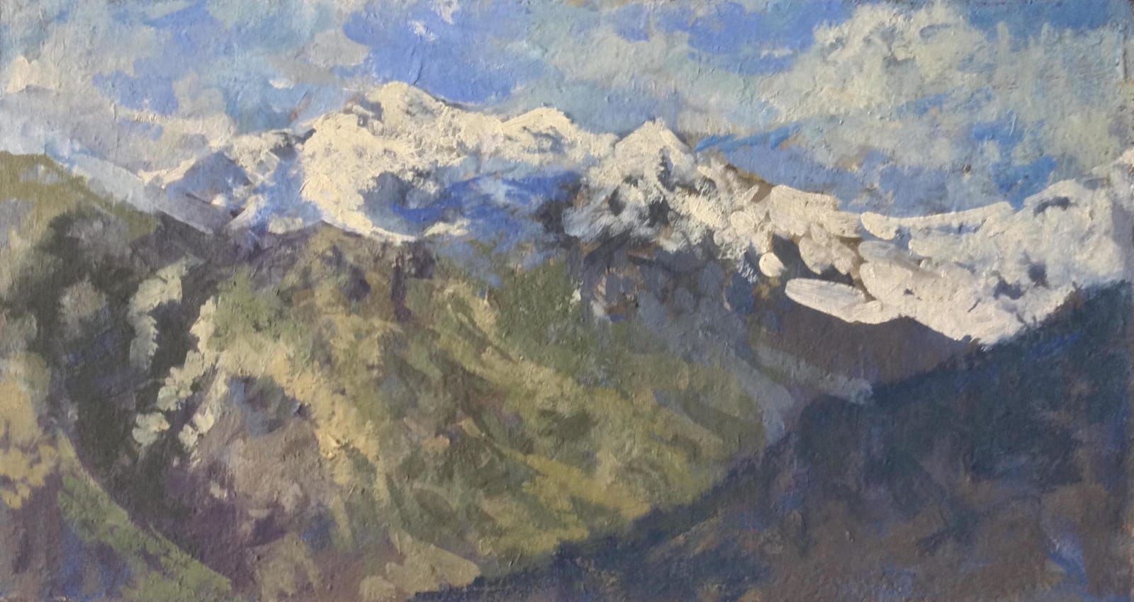 Peter Kuhfeld, Late Afternoon Light in the Alps across Lake Como from Villa Collina