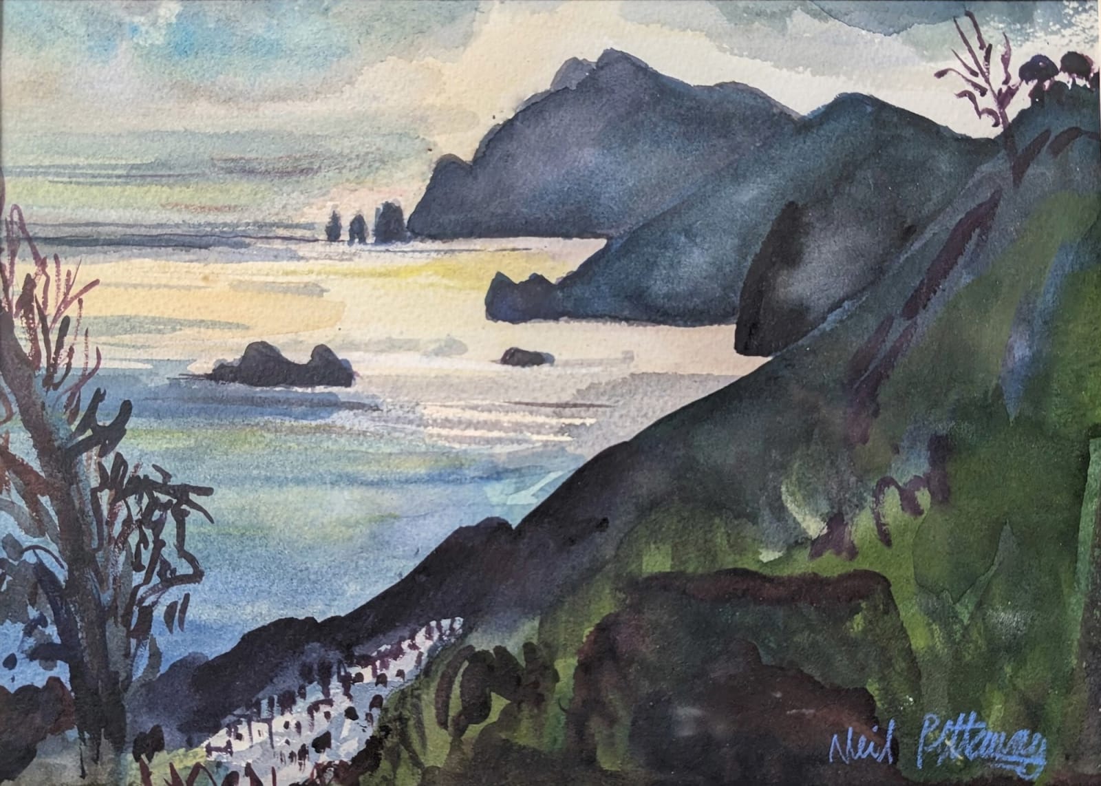 Neil Pittaway, Evening Light along the coast to Capri from Agerola, Italy