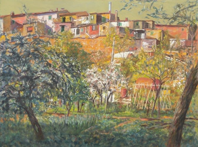 Patrick Cullen, Houses from the Vegetable Plots, Marcialla, Tuscany