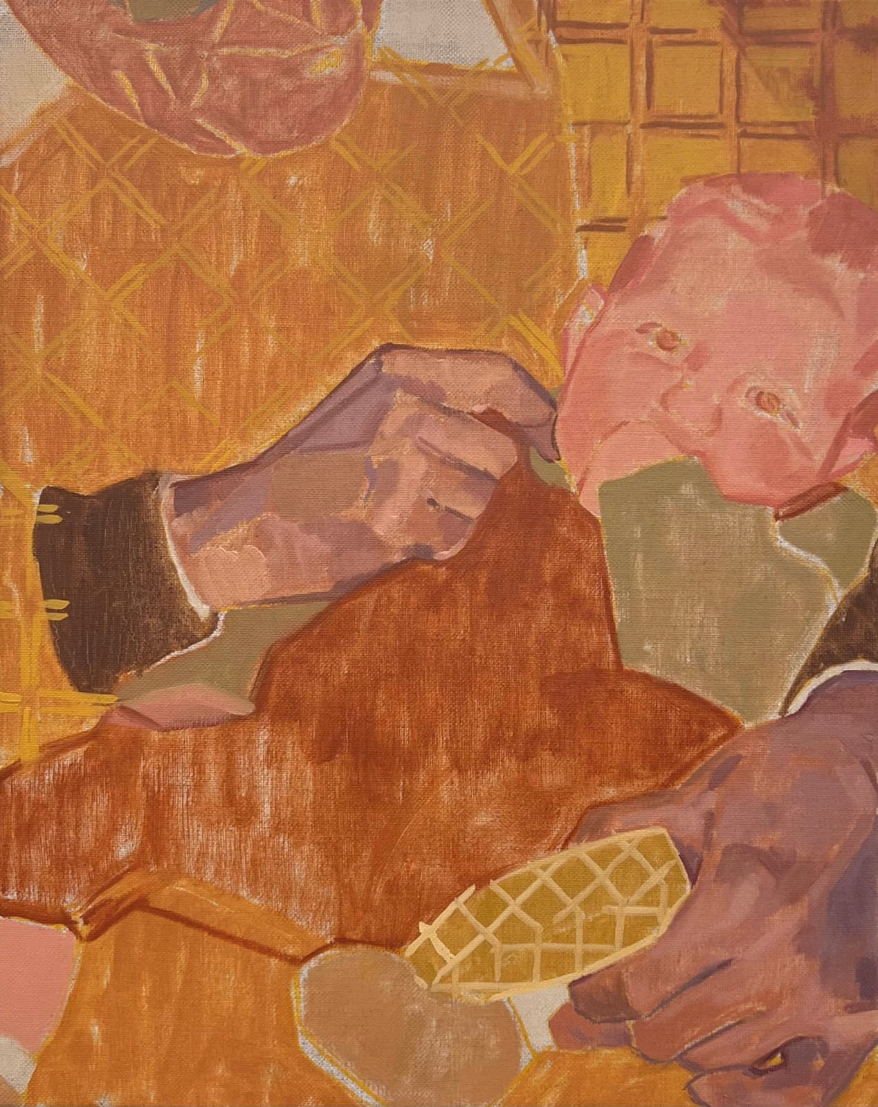 Kayoon Anderson, Grandpa and Baby in Orange