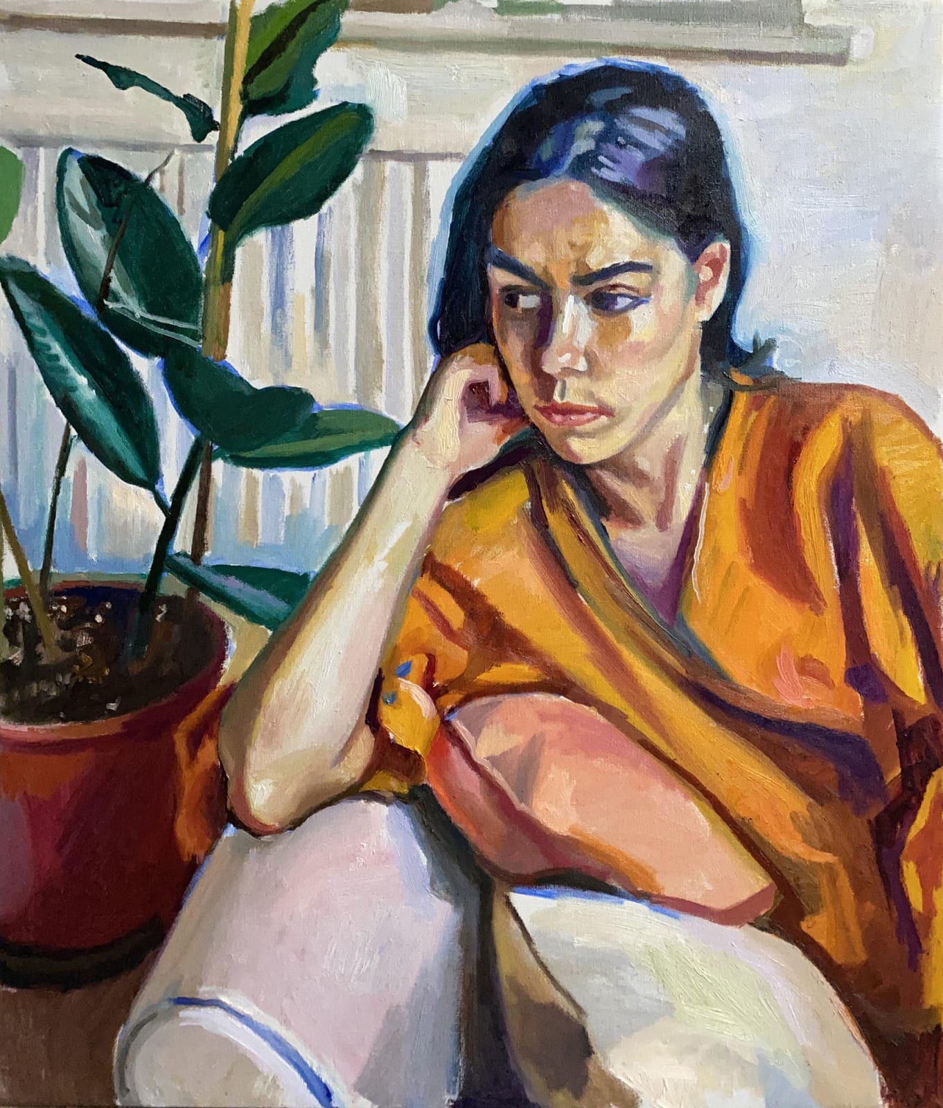 Paul Wuensche, Olivia in her Yellow Dressing Gown