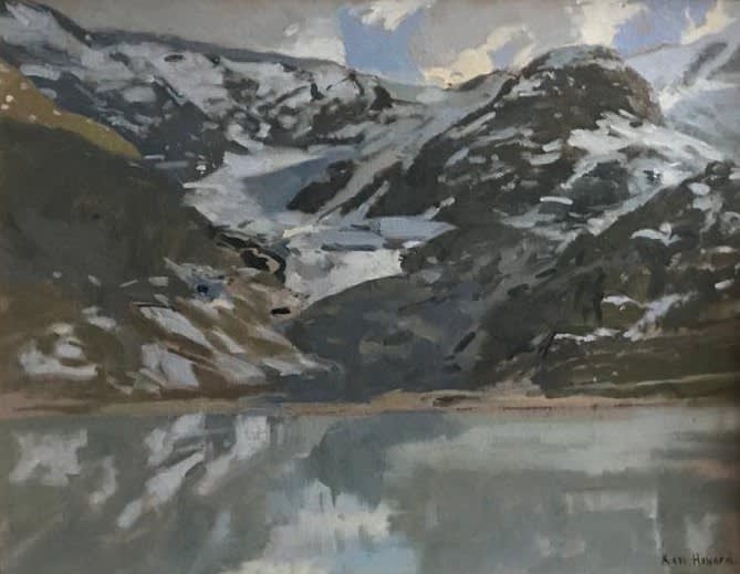 Ken Howard, Harmony in Grey and Yellow, Steingletscher